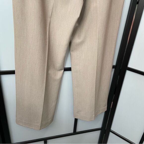 [13] Reitman’s Creme/Tan Structured Wide Leg Trousers Women’s Career Pant - Picture 7 of 14